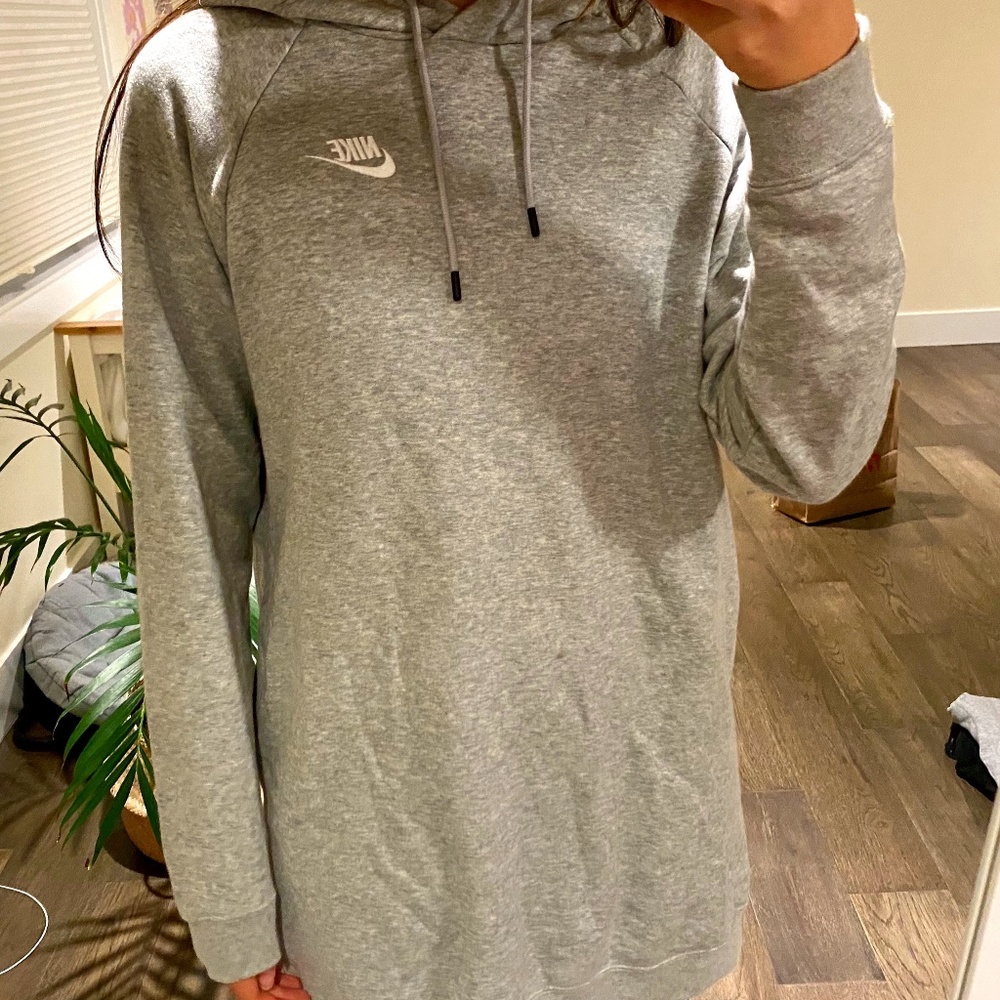 Gray Nike Oversized Hoodie Dress